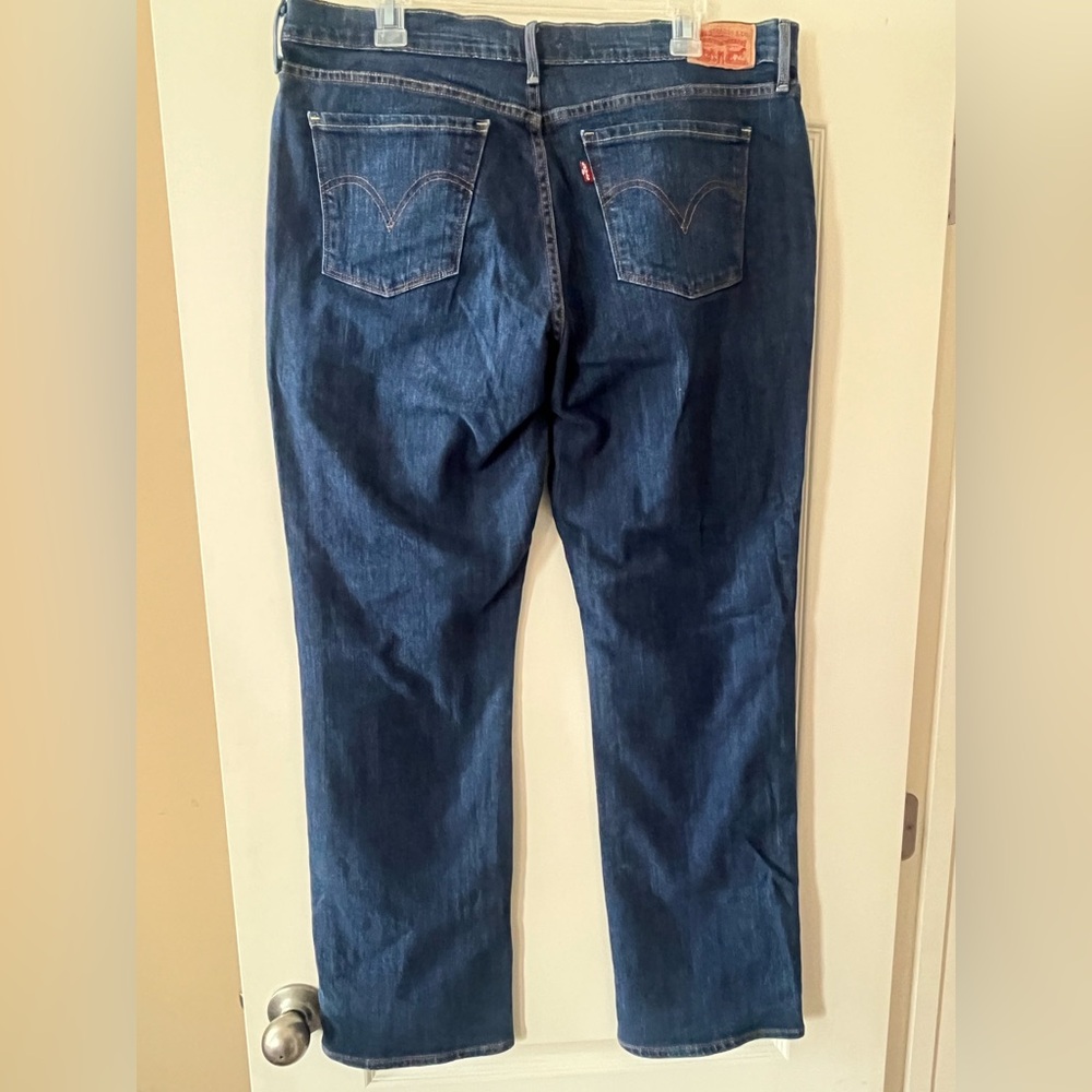 Levi’s 505 Straight Dark Wash Women’s Jeans Women’s Size 14 or 32x32 - Picture 4 of 16